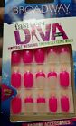 Broadway For Kiss Tabbed Nails  Glue On Short -pink With Halo Glitter