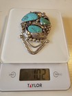 Native American Vintage Ray Fierro Pendant Navajo dine  Sterling Silver 102 Grms
