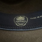 Stetson Midtown Wide Flat Brim Hat Brown Felt  Size L   155 New
