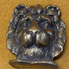 1880 s Pair Of English Bronze Lion Head Bookends Victorian Antique    
