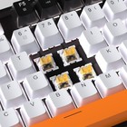 75  Mechanical Gaming Keyboard  Yellow Switch  Led White Backlit  87 Keys Compac