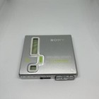 Sony Mz-e77 Md Walkman Portable Minidisc Player W  Remote Silver Green Tested
