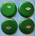 Set Of 4 Emalox Norway Norwegian Small Dish  Plates  Coasters  green - 3 25  