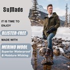 Sumade Waterproof Socks For Men Women  Merino Wool Waterproof Hiking Socks With 