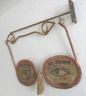 Antique Vintage Iron Optometrists  Advertisement Trade Sign Specs  