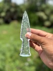 Clear Quartz Glass Spear Point Blade 4-6  Hand Knapped Arrowhead Decor