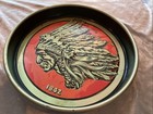 Vintage Iroquois International Breweries Tray 1842 Indian Head Canco Round Metal