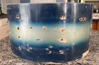 Vntg Slingerland Radio King 1-ply Maple Shell 7x14 Snare Drum Blue Silver Duco