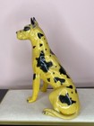 Vintage Antique Mortens Studio Harlequin  Great Dane Dog Figurine Ceramic 
