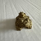 150g Ancient Chinese Handcrafted Brass Exquisite Frog Statues Gift Baby  momma