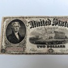 1917  2 Large Size Us Legal Tender Note Red Seal Speelman white Jefferson    