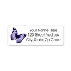 60 Return Address Labels Personalized Sticker 3 4 X 2 1 4 Purple Butterfly