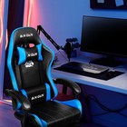 Fabric Gaming Chair With Footrest Lumbar Support Adjustable High Back Desk Chair