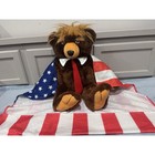 Funny Donald Trump Trumpy Bear Plush Teddy Bear Red Tie Parody Political Toy