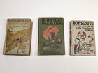 Lot Of 3 Antique Boy Scout Books 1915   1917 Wwi Aviation   Scouting Fiction