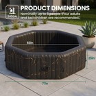 Mophoto Black Gold Marble Inflatable Hot Tub Spa 6 Person 130 Jets Heater Cover
