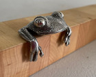 Pewter Frog Shelf Sitter Decoration