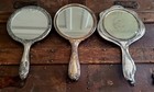 Antique Victorian Silver Vanity Mirror Lot  3