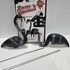 2 Zombie Flamingos Yard Decoration  New Opened Box