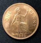 1962 British One Penny Bu  Enn Coins