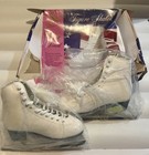 American Athletic Shoe Ware Girls White Figure Skates Style 522 Size 6 New
