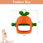 Silicone Baby Teething Toys Teether For Babies 0-24 Months Carrot Hand Teethers