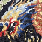 Art Deco Chinese Dragon Needlepoint Pillow   Cushion Artist Signed  Granny Core