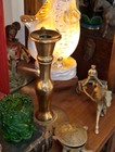 Vintage Heavy Solid Brass Candlestick Pair