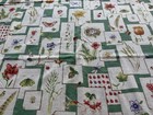 Osnaburg Fabric  Birds  Bee  Dragonfly  Hummingbird  Butterfly Tulip By-the-yard
