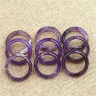 Natural Amethyst Quartz Crystal Ring Energy Stone Finger Circle Jewelry Healing