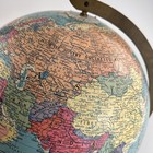 Vintage Replogle 12  Inch Reference Globe Made In Usa Tabletop Metal Stand