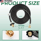 5ft F273704 Propane Adapter Hose Compatible With Mr  Heater Buddy 5ft  Black