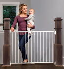 Extra Wide 2-in-1 Stairway Hallway Baby Safety Gate Pet Dog Fence W mounting Kit