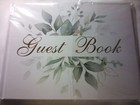 Wedding Guest Book Hard Cover 7 x9  Eucalyptus Gold Foil Without Pen