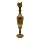 Vintage Antique Handled Brass Decorative Ornament With Engravings Of A Woman