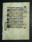 Original Religious Manuscript On Vellum Parchement  Medieval Xvth Illuminated