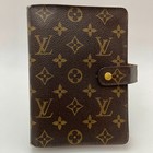 Louis Vuitton Monogram Agenda Mm Day Planner Cover R20105 Lv Auth Used B183