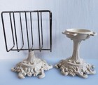 Vintage Robert Emig Razor toothbrush Towel Holder Vanity Set Painted 1930 s Cast