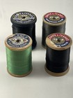 Lot 4 Vintage Coats   Clark O n t  Wood Thread Spools Boilfast Mercerized