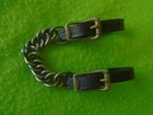 Tucker Top Quality Leather Curb Chain brass Roller Buckles flat Link Chain