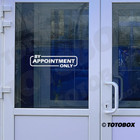 By Appointment Only Business Store Sign Sticker Window Door Wall Stickers Decals