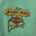 Harley Davidson T-shirt Central Maine Acadia Blue Womens Size Small V-neck 