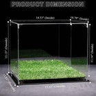Full Size Football Helmet Display Case With 3-modes Led Lights   Turf Base        