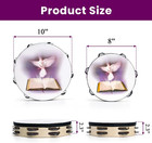 2 Pack 10  And 8  Dove   Bible Church Tambourine Set  Wooden Hand Held Percussio