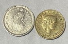2pcs  Switzerland Coins 19781 5 Rappen   1974 1 2 Franc  Circulated  Uncertified