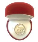 Funny Gag Dime-in-ring Hillbilly Fake Engagement Ring Novelty Joke Red Heart Box