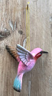 Hummingbird Purple Resin Hanging 3 5  X 3 ornament 