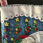 Bucilla Finished Christmas Stocking    snow Santa    Fully Lined