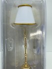 Vtg Miniature Brass Floor Lamp Dollhouse Light 1 12 Scale 12v New Damaged Card
