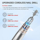 Cordless Electric Nail File Kit Professional Manicure Pedicure Tool-black Silver